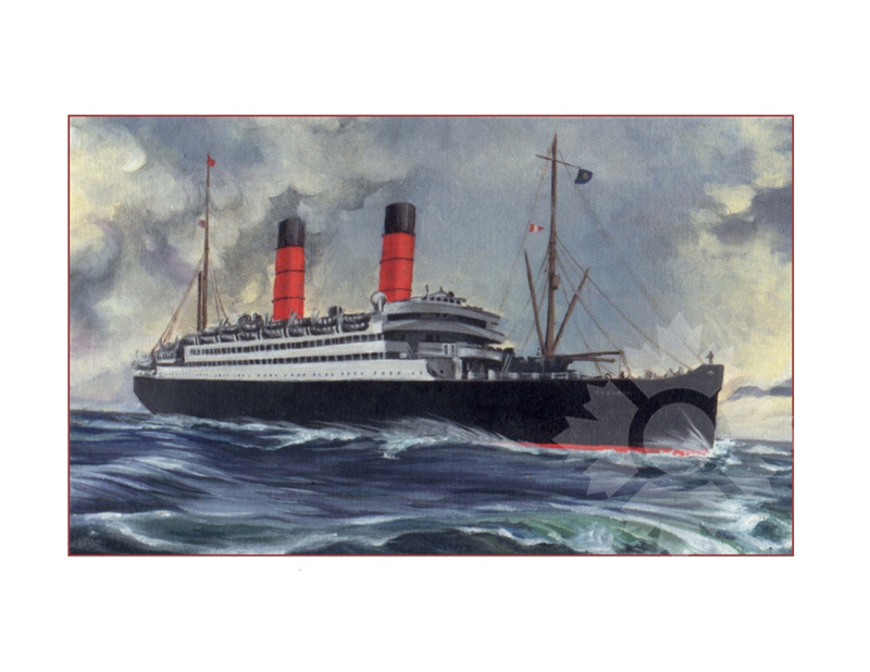 Photo en couleur du navire Caronia (RMS)