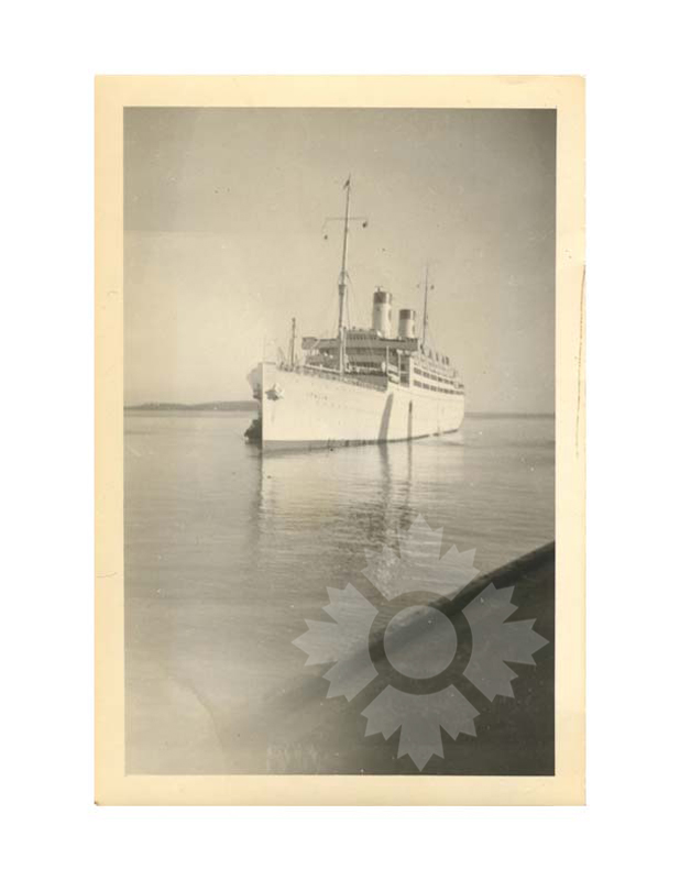 Photo en noir et blanc du navire Italie (MS) (1948-1964)
