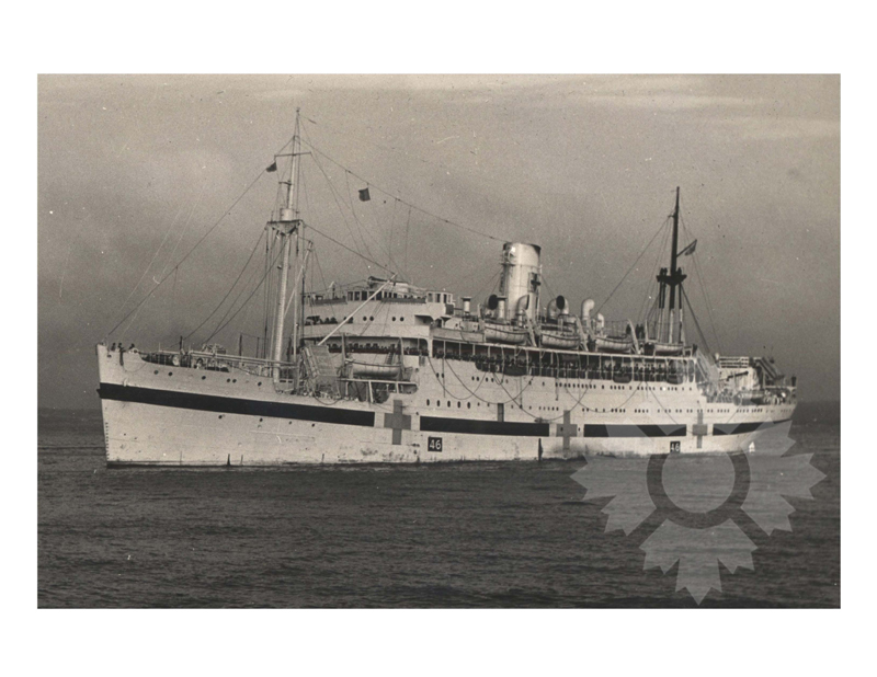 Photo en noir et blanc du navire lady nelson (RMS) (1928-1953) WWII