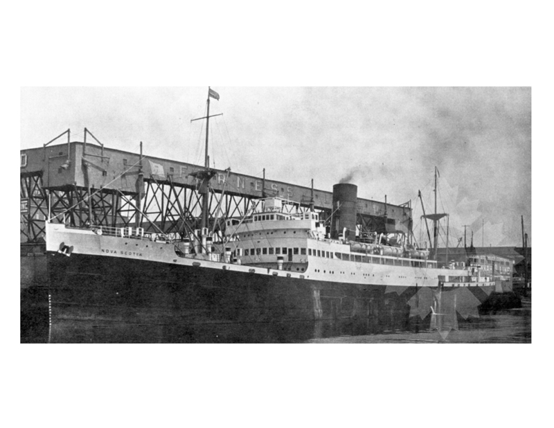 Photo en noir et blanc du navire Nova Scotia I (RMS) (1926-1942)