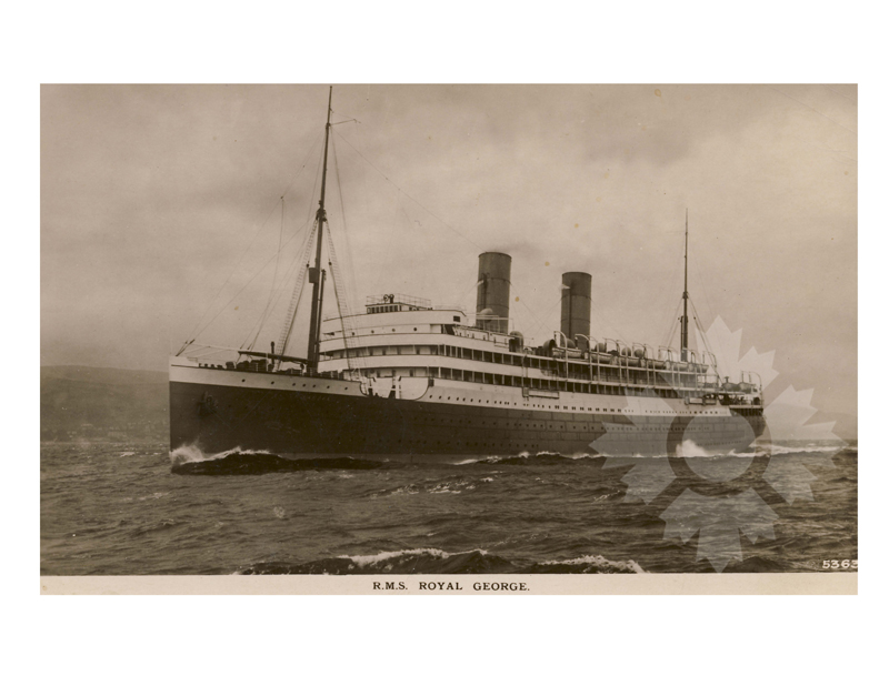 Photo en noir et blanc du navire Royal George (RMS) (1910-1922)