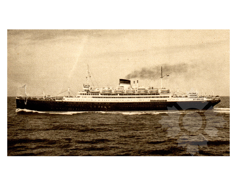 Photo en noir et blanc du navire Saturnia (MS) (1925-1966)