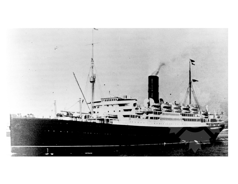 Photo en noir et blanc du navire Scythia (RMS) (1921-1958)