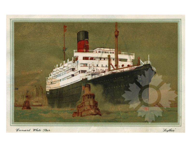 Photo en couleur du navire Scythia (RMS) (1921-1958)