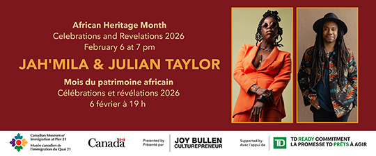 Informations sur l'événement à côté de photos d'une chanteuse jamaïcaine vêtue d'un costume orange et portant des lunettes de soleil, et d'un chanteur noir aux longues dreadlocks et coiffé d'un chapeau à large bord.