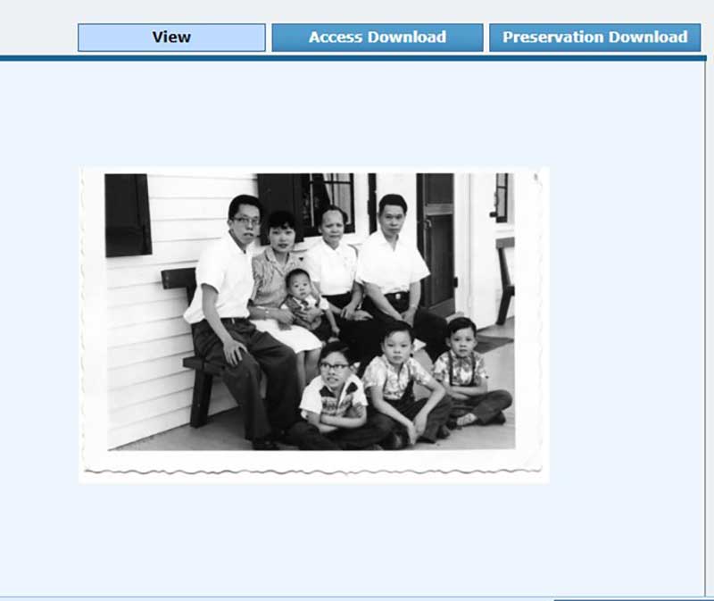 Image d’archivage vue dans le système logiciel Preservica.
