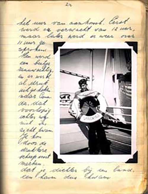 Extrait du journal intime de Rudy Katerberg.