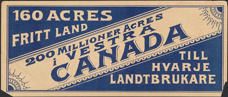 Carte publicitaire suédoise, vers 1900-1905.