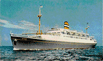 Bateau le Rijndam, en pleine mer.